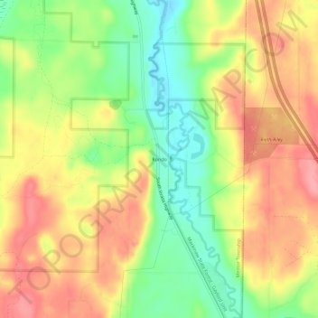 Rondo topographic map, elevation, terrain
