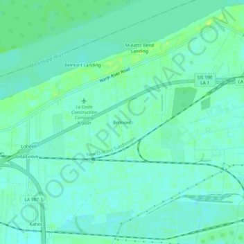 Belmont topographic map, elevation, terrain