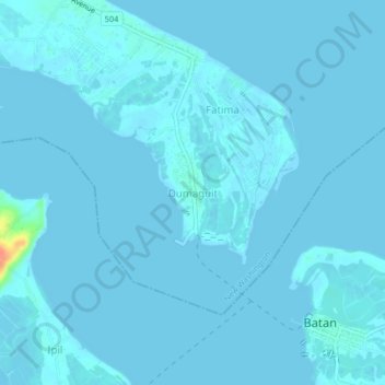 Dumaguit topographic map, elevation, terrain