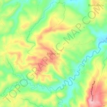 Mabunao topographic map, elevation, terrain