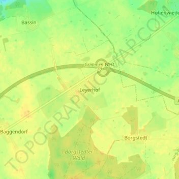 Leyerhof topographic map, elevation, terrain