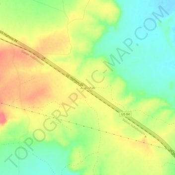Augustus topographic map, elevation, terrain