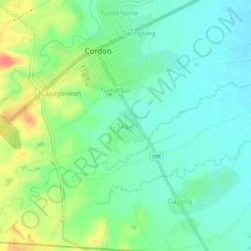 Sagat topographic map, elevation, terrain