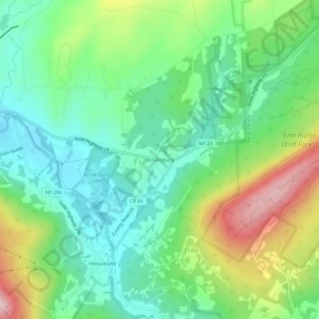 Brooksburg topographic map, elevation, terrain