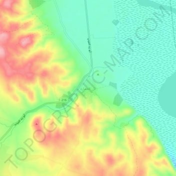 Tell al-Amara topographic map, elevation, terrain