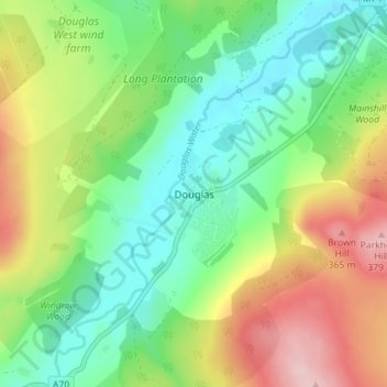 Douglas topographic map, elevation, terrain