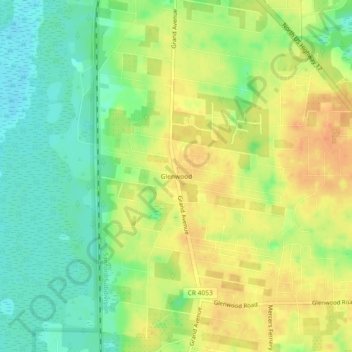 Glenwood topographic map, elevation, terrain