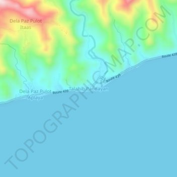 Talahib Pandayan topographic map, elevation, terrain
