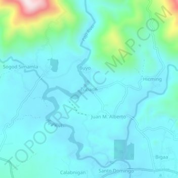 Tubaon topographic map, elevation, terrain