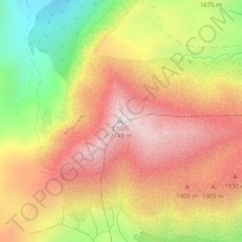 Spathi topographic map, elevation, terrain