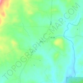 Story topographic map, elevation, terrain