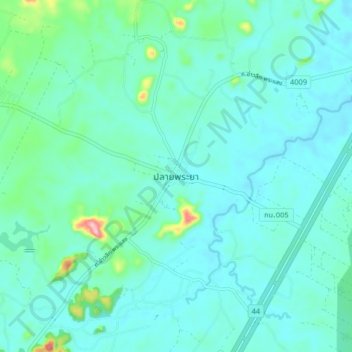 Plai Phraya topographic map, elevation, terrain
