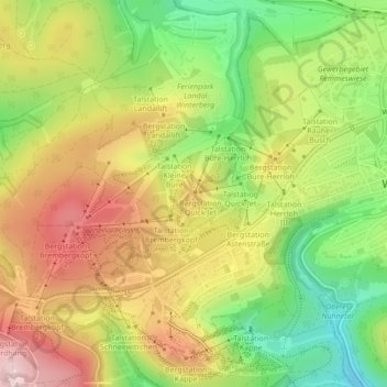 Poppenberg topographic map, elevation, terrain