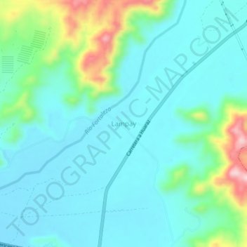 Lampay topographic map, elevation, terrain