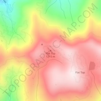 Flat Top topographic map, elevation, terrain