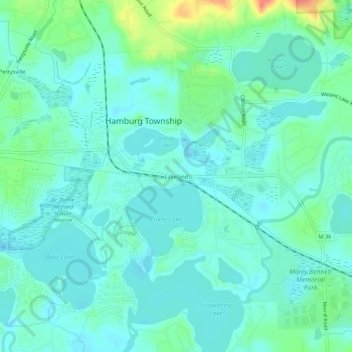 Lakeland topographic map, elevation, terrain