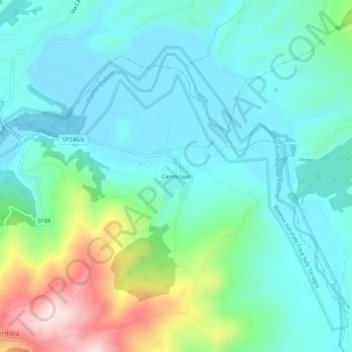 Cerrocupo topographic map, elevation, terrain