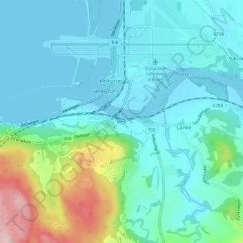 Hell topographic map, elevation, terrain