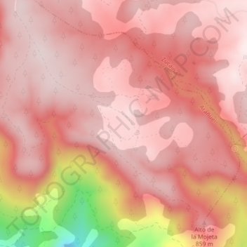 El Plano topographic map, elevation, terrain