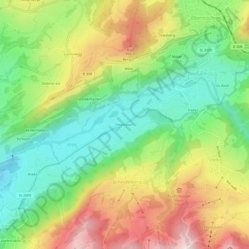 Steinebach topographic map, elevation, terrain