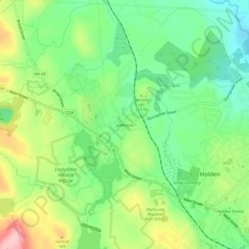 Jefferson topographic map, elevation, terrain