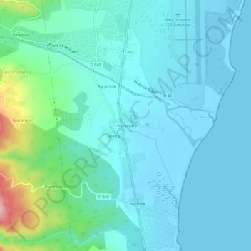 Neruccio topographic map, elevation, terrain