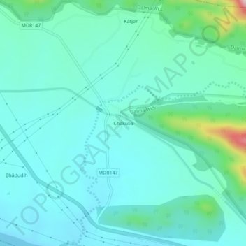 Chakulia topographic map, elevation, terrain