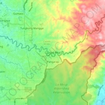 Ciudad Real topographic map, elevation, terrain