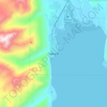 Seward topographic map, elevation, terrain