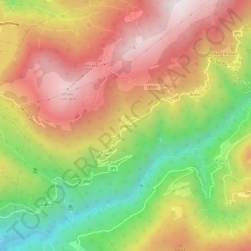 Graglio topographic map, elevation, terrain