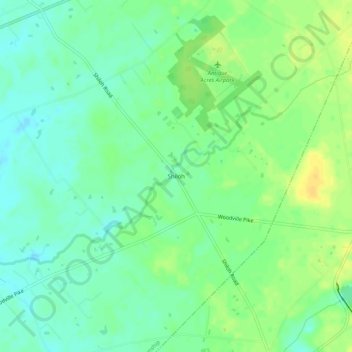 Shiloh topographic map, elevation, terrain