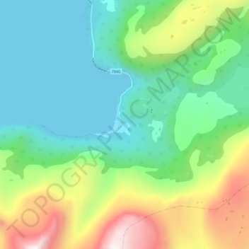 Sørfjorden topographic map, elevation, terrain