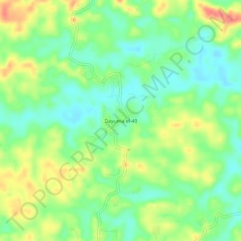 Dayuma el 40 topographic map, elevation, terrain