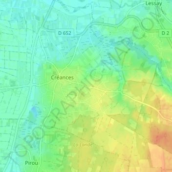 Le Moulin à Vent topographic map, elevation, terrain