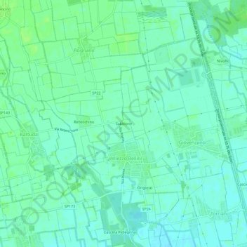 Sabbione topographic map, elevation, terrain