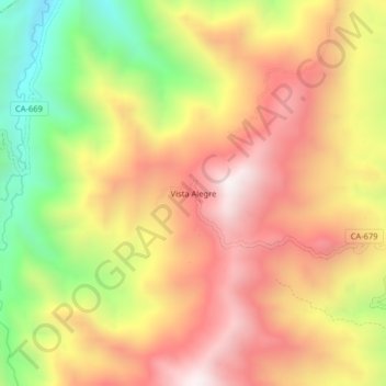 Vista Alegre topographic map, elevation, terrain
