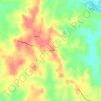 Saint Stephens topographic map, elevation, terrain