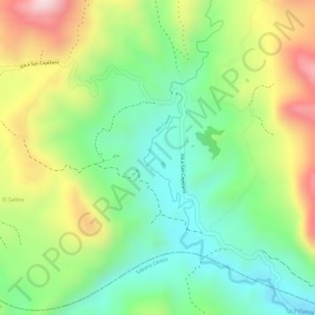 Antonio topographic map, elevation, terrain