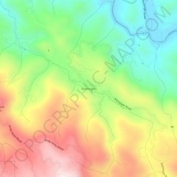 Rominger topographic map, elevation, terrain