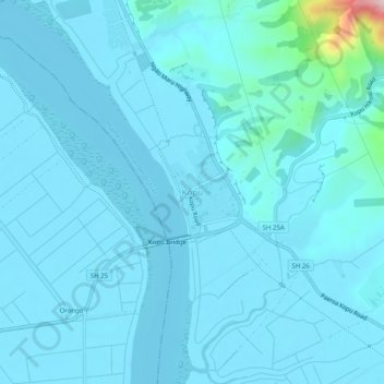 Kopu topographic map, elevation, terrain