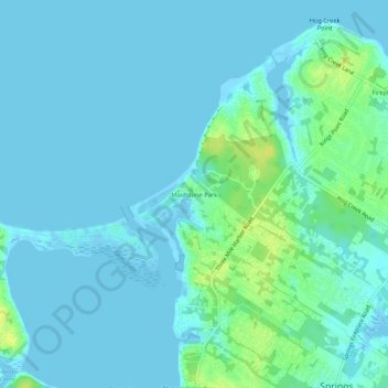 Maidstone Park topographic map, elevation, terrain