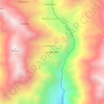 Carmen Alto topographic map, elevation, terrain