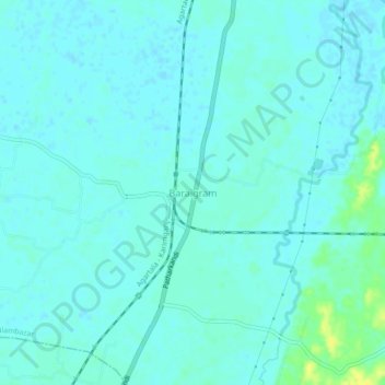 Baraigram topographic map, elevation, terrain