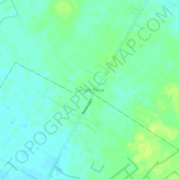 Sungai Raya topographic map, elevation, terrain