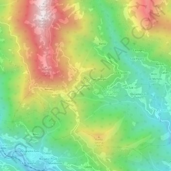 Fornelli topographic map, elevation, terrain