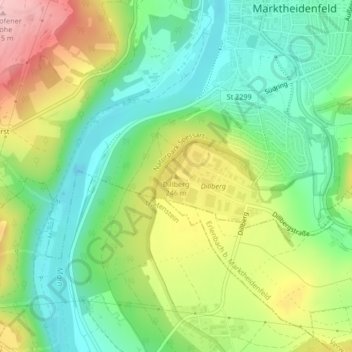 Dillberg topographic map, elevation, terrain