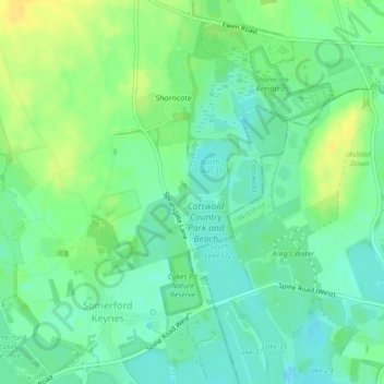 Aquaventure topographic map, elevation, terrain