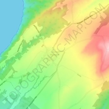 Alçıtepe topographic map, elevation, terrain