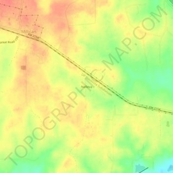 Nelleva topographic map, elevation, terrain