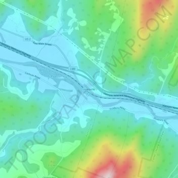 Jonesville topographic map, elevation, terrain